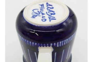 ARABIA FINLAND　Valencia(バレンシア)　Ulla Procope(ウラ・プロコッペ)　深い青色に温もりを感じるマグカップ2点セット(アラビア、フィンランド、カップ、北欧食器、洋食器)(R-078415)