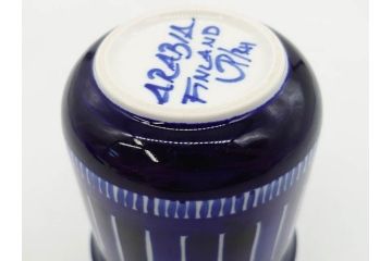 ARABIA FINLAND　Valencia(バレンシア)　Ulla Procope(ウラ・プロコッペ)　深い青色に温もりを感じるマグカップ2点セット(アラビア、フィンランド、カップ、北欧食器、洋食器)(R-078415)