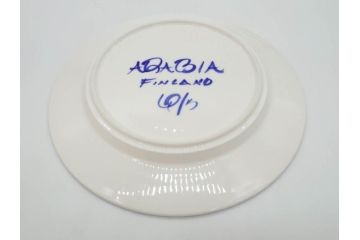 ARABIA FINLAND　Valencia(バレンシア)　Ulla Procope(ウラ・プロコッペ)　約25cm　一つ一つ丁寧に絵付けされた意匠が美しいプレート5枚セット(アラビア、フィンランド、北欧食器、洋食器、皿)(R-078416)