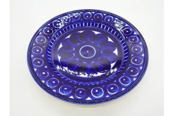 ARABIA FINLAND　Valencia(バレンシア)　Ulla Procope(ウラ・プロコッペ)　約25cm　一つ一つ丁寧に絵付けされた意匠が美しいプレート5枚セット(アラビア、フィンランド、北欧食器、洋食器、皿)(R-078416)