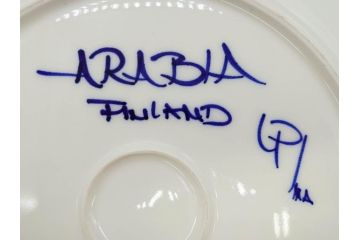 ARABIA FINLAND　Valencia(バレンシア)　Ulla Procope(ウラ・プロコッペ)　約33cm　一つ一つ丁寧に絵付けされた意匠が美しいプレート(アラビア、フィンランド、北欧食器、洋食器、皿)(R-078417)