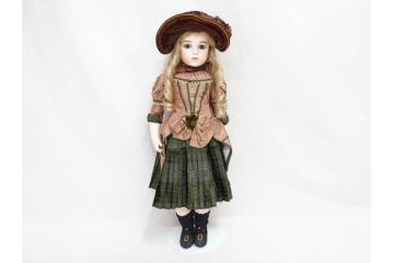 2012年　土倉ひろ子　ビスクドール工房　Angel Roco　長い睫と青い瞳が可愛らしいビスクドール(人形、ブリュ、シュヴロ、シュブロボディ、シュヴロボディ、子供、こども、女の子、ドール)(R-078418)