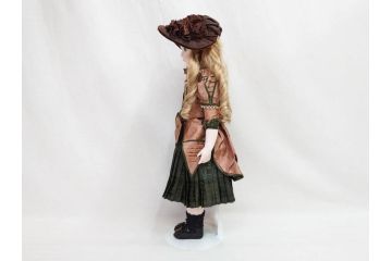 2012年　土倉ひろ子　ビスクドール工房　Angel Roco　長い睫と青い瞳が可愛らしいビスクドール(人形、ブリュ、シュヴロ、シュブロボディ、シュヴロボディ、子供、こども、女の子、ドール)(R-078418)