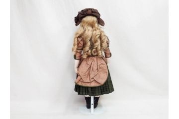 2012年　土倉ひろ子　ビスクドール工房　Angel Roco　長い睫と青い瞳が可愛らしいビスクドール(人形、ブリュ、シュヴロ、シュブロボディ、シュヴロボディ、子供、こども、女の子、ドール)(R-078418)