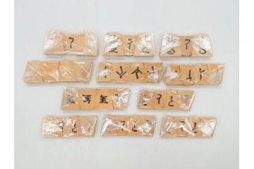 未使用　駒師 一平作　清安　薩摩黄楊　盛上駒　/　大王作　天童特産　御将棋駒　将棋駒2点セット(漆、駒箱付き)(R-078419)　