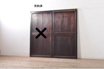 アンティーク建具　落ち着いた和の空間を演出する帯戸1枚(板戸、引き戸)(R-078449)
