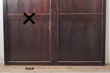 アンティーク建具　落ち着いた和の空間を演出する帯戸1枚(板戸、引き戸)(R-078449)