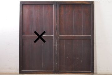 アンティーク建具　落ち着いた和の空間を演出する帯戸1枚(板戸、引き戸)(R-078449)