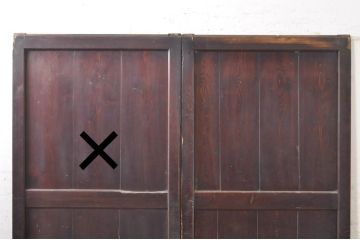 アンティーク建具　落ち着いた和の空間を演出する帯戸1枚(板戸、引き戸)(R-078449)