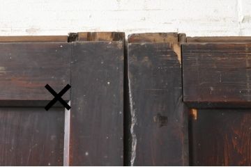 アンティーク建具　落ち着いた和の空間を演出する帯戸1枚(板戸、引き戸)(R-078449)