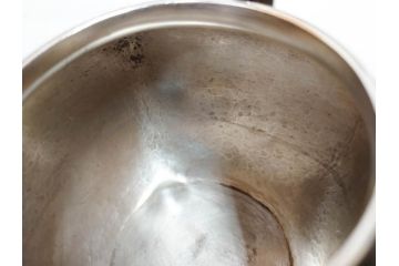 戦前　純銀　359g　重厚感のある銀瓶(煎茶、薬缶、銀水注、湯沸し、茶道具、やかん、水指、急須)(R-078463)