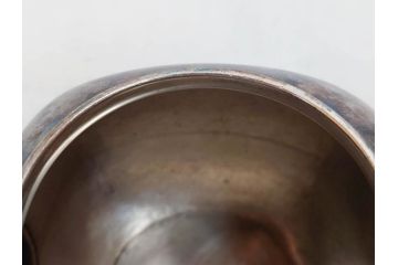 戦前　純銀　359g　重厚感のある銀瓶(煎茶、薬缶、銀水注、湯沸し、茶道具、やかん、水指、急須)(R-078463)