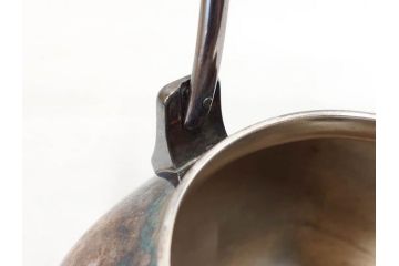 戦前　純銀　359g　重厚感のある銀瓶(煎茶、薬缶、銀水注、湯沸し、茶道具、やかん、水指、急須)(R-078463)