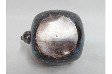 戦前　純銀　359g　重厚感のある銀瓶(煎茶、薬缶、銀水注、湯沸し、茶道具、やかん、水指、急須)(R-078463)