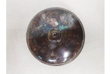 戦前　純銀　359g　重厚感のある銀瓶(煎茶、薬缶、銀水注、湯沸し、茶道具、やかん、水指、急須)(R-078463)