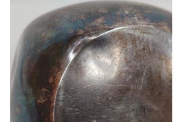 戦前　純銀　359g　重厚感のある銀瓶(煎茶、薬缶、銀水注、湯沸し、茶道具、やかん、水指、急須)(R-078463)