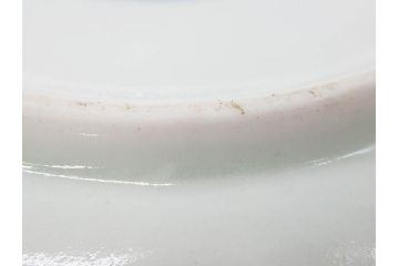 江戸期　古伊万里　染付　蛇文　約17cm　5.5寸　蛇のデザインが印象的な中皿2枚セット(雲龍、ヘビ、裏印、和皿、和食器、五寸五分)(R-078464)