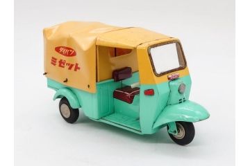 ダイハツ　ミゼット　DKA型　ブリキ製ミニカー(日本製、大阪ブリキ玩具資料室、おもちゃ、玩具、車、乗り物、オート三輪、外箱付き、説明書付き)(R-078467)