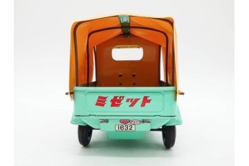 ダイハツ　ミゼット　DKA型　ブリキ製ミニカー(日本製、大阪ブリキ玩具資料室、おもちゃ、玩具、車、乗り物、オート三輪、外箱付き、説明書付き)(R-078467)