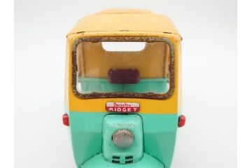 ダイハツ　ミゼット　DKA型　ブリキ製ミニカー(日本製、大阪ブリキ玩具資料室、おもちゃ、玩具、車、乗り物、オート三輪、外箱付き、説明書付き)(R-078467)