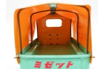 ダイハツ　ミゼット　DKA型　ブリキ製ミニカー(日本製、大阪ブリキ玩具資料室、おもちゃ、玩具、車、乗り物、オート三輪、外箱付き、説明書付き)(R-078467)