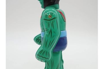 ビリケン商会　デビルマン　仮面ライダー　ブリキのおもちゃ2点セット(石森プロ、永井 豪、ゼンマイ歩行、フィギュア、人形、玩具、特撮、ヒーロー、外箱付き、日本製)(R-078468)