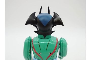 ビリケン商会　デビルマン　仮面ライダー　ブリキのおもちゃ2点セット(石森プロ、永井 豪、ゼンマイ歩行、フィギュア、人形、玩具、特撮、ヒーロー、外箱付き、日本製)(R-078468)