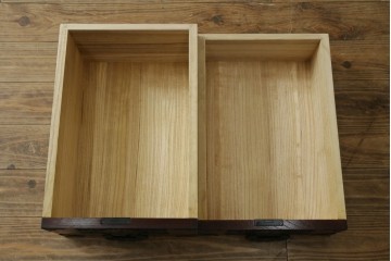 中古　美品!!　仙台民芸箪笥　欅産業　大振りの牡丹金具が目を惹く仙台箪笥　(R-078480)