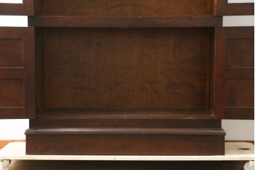 中古　美品　松本民芸家具　シックなデザインが魅力の書棚(ブックケース、本箱、食器棚、飾り棚、キャビネット、収納棚、戸棚)(R-078485)