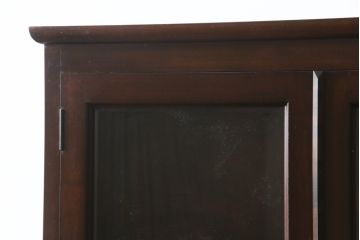 中古　美品　松本民芸家具　シックなデザインが魅力の書棚(ブックケース、本箱、食器棚、飾り棚、キャビネット、収納棚、戸棚)(R-078485)