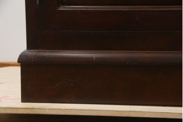 中古　美品　松本民芸家具　シックなデザインが魅力の書棚(ブックケース、本箱、食器棚、飾り棚、キャビネット、収納棚、戸棚)(R-078485)
