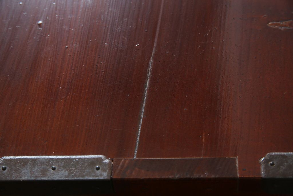 和製アンティーク 美品!! 上手物!! 内部桐(キリ)材 上品な丸金具の黒漆塗り庄内箪笥ローボード(時代箪笥、和たんす、整理たんす、収納タンス、衣装タンス、ローチェスト、テレビ台、テレビボード、引き出し)(R-078489)