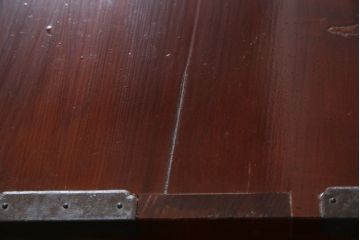 和製アンティーク 美品!! 上手物!! 内部桐(キリ)材 上品な丸金具の黒漆塗り庄内箪笥ローボード(時代箪笥、和たんす、整理たんす、収納タンス、衣装タンス、ローチェスト、テレビ台、テレビボード、引き出し)(R-078489)