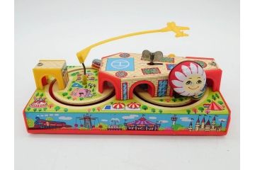 NEWS-BOY　三輪車(VELOCIPEDE)　ACROBAT MONKEY　WHISTLING SPACE TOP SET　ジャンピングコマ　かんらん車　Playland Express　のりものあそび　FAIRYLAND TRAIN SET　HIGHWAY SET　ブリキのおもちゃ10点セット(猿、遊園地、観覧車、乗り物、ゼンマイ歩行、フィギュア、人形、玩具、日本製)(R-078506)