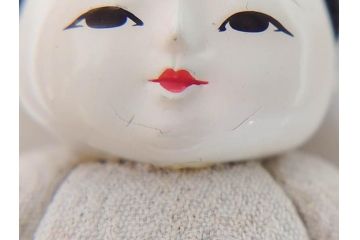 ビンテージ　木目込み人形　十五人揃　細部まで職人のこだわりを感じる可愛らしい五段雛飾り(ヴィンテージ、三越、雛人形、ひな人形、雛壇、段飾、置物、ケース付、外箱付き)(R-078507)