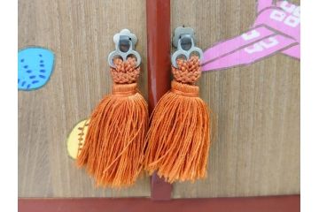 ビンテージ　木目込み人形　十五人揃　細部まで職人のこだわりを感じる可愛らしい五段雛飾り(ヴィンテージ、三越、雛人形、ひな人形、雛壇、段飾、置物、ケース付、外箱付き)(R-078507)