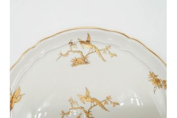 ビンテージ　フランス　BERNARDAUD(ベルナルド)　LIMOGES(リモージュ)　上品な金彩が美しいプレート(B&C、鳳凰、草花、エリザベス女王、記念モデル、ヴィンテージ、大皿、皿、飾り皿、洋食器)(R-078508)