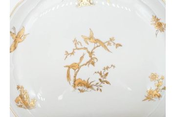 ビンテージ　フランス　BERNARDAUD(ベルナルド)　LIMOGES(リモージュ)　上品な金彩が美しいプレート(B&C、鳳凰、草花、エリザベス女王、記念モデル、ヴィンテージ、大皿、皿、飾り皿、洋食器)(R-078508)