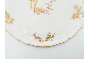 ビンテージ　フランス　BERNARDAUD(ベルナルド)　LIMOGES(リモージュ)　上品な金彩が美しいプレート(B&C、鳳凰、草花、エリザベス女王、記念モデル、ヴィンテージ、大皿、皿、飾り皿、洋食器)(R-078508)
