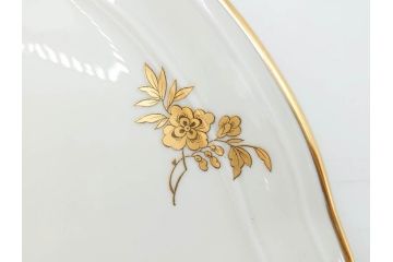 ビンテージ　フランス　BERNARDAUD(ベルナルド)　LIMOGES(リモージュ)　上品な金彩が美しいプレート(B&C、鳳凰、草花、エリザベス女王、記念モデル、ヴィンテージ、大皿、皿、飾り皿、洋食器)(R-078508)