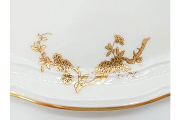 ビンテージ　フランス　BERNARDAUD(ベルナルド)　LIMOGES(リモージュ)　上品な金彩が美しいプレート(B&C、鳳凰、草花、エリザベス女王、記念モデル、ヴィンテージ、大皿、皿、飾り皿、洋食器)(R-078508)
