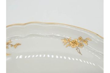 ビンテージ　フランス　BERNARDAUD(ベルナルド)　LIMOGES(リモージュ)　上品な金彩が美しいプレート(B&C、鳳凰、草花、エリザベス女王、記念モデル、ヴィンテージ、大皿、皿、飾り皿、洋食器)(R-078508)