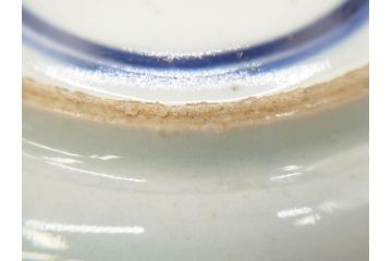 時代物　中国　唐物　古玩　古染付　青い染付のデザインが印象的な中皿5枚セット(皿、古器、食器、唐草、なます皿、中国美術)(R-078511)