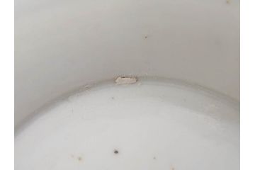 大正〜昭和初期　深川製磁　オールド深川　ウズラ紋　染付　約25cm　8寸　繊細に絵付けされた深鉢(うずら、草花、皿、深皿、八寸、和皿、和食器)(R-078512)