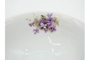 オールドノリタケ　NORITAKE　ヤジロベー印　可憐なスミレのデザインが可愛らしいボウル&プレート5枚セット(日本陶器會社、菫、花、フラワー、皿、深皿、中皿、なます皿、どんぶり、洋食器)(R-078514)