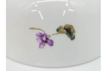 オールドノリタケ　NORITAKE　ヤジロベー印　可憐なスミレのデザインが可愛らしいボウル&プレート5枚セット(日本陶器會社、菫、花、フラワー、皿、深皿、中皿、なます皿、どんぶり、洋食器)(R-078514)