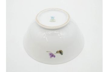 オールドノリタケ　NORITAKE　ヤジロベー印　可憐なスミレのデザインが可愛らしいボウル&プレート5枚セット(日本陶器會社、菫、花、フラワー、皿、深皿、中皿、なます皿、どんぶり、洋食器)(R-078514)