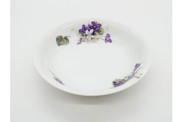 オールドノリタケ　NORITAKE　ヤジロベー印　可憐なスミレのデザインが可愛らしいボウル&プレート5枚セット(日本陶器會社、菫、花、フラワー、皿、深皿、中皿、なます皿、どんぶり、洋食器)(R-078514)