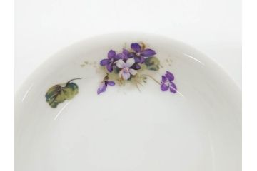 オールドノリタケ　NORITAKE　ヤジロベー印　可憐なスミレのデザインが可愛らしいボウル&プレート5枚セット(日本陶器會社、菫、花、フラワー、皿、深皿、中皿、なます皿、どんぶり、洋食器)(R-078514)