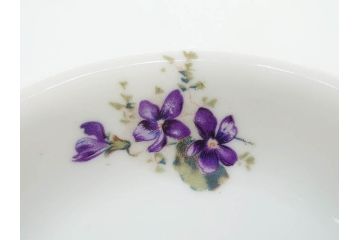 オールドノリタケ　NORITAKE　ヤジロベー印　可憐なスミレのデザインが可愛らしいボウル&プレート5枚セット(日本陶器會社、菫、花、フラワー、皿、深皿、中皿、なます皿、どんぶり、洋食器)(R-078514)